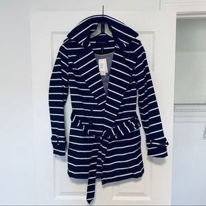 BANANA REPUBLIC Striped Trench Coat